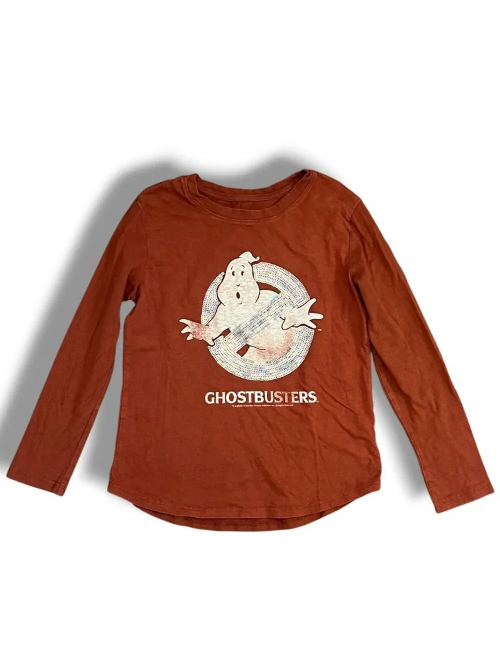 Ghostbusters Gap Sequin Long Sleeve No Ghost Organic Shirt Size M Halloween